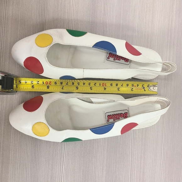 Ballini Vintage Multi-colored Polka Almond Toe sling backs - Picture 9 of 9